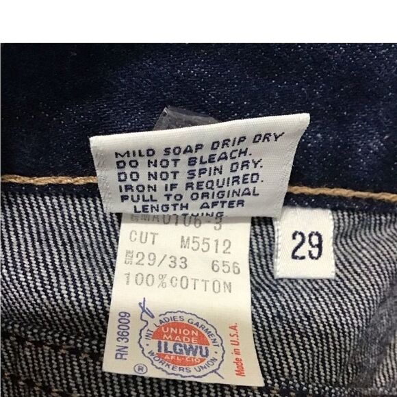 Calvin Klein Straight Leg Jeans Vintage Union Made ILGWU Size 29 - Picture 7 of 13